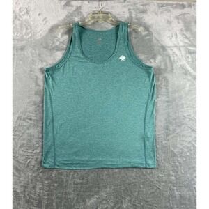 Rabbit Tank Top Mens Large Green Running Singlet Lightweight Stretch  USA Made